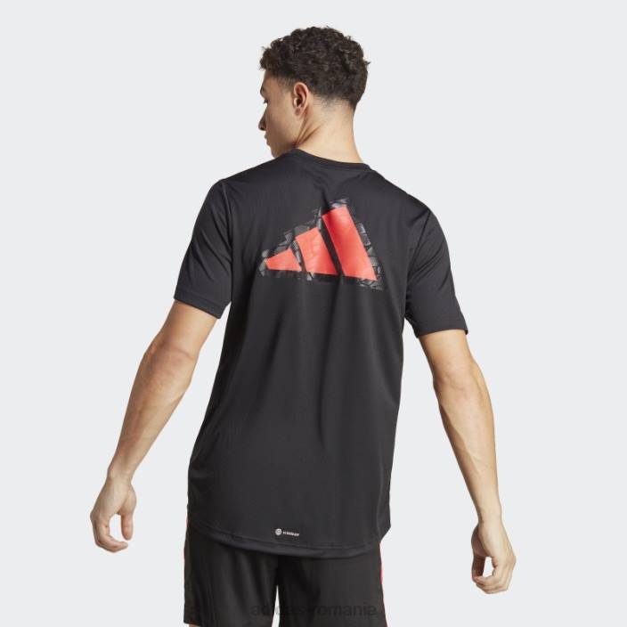Adidas tricou negru cu logo pentru baza antrenamentului bărbați negru/transparent 2JBN13667
