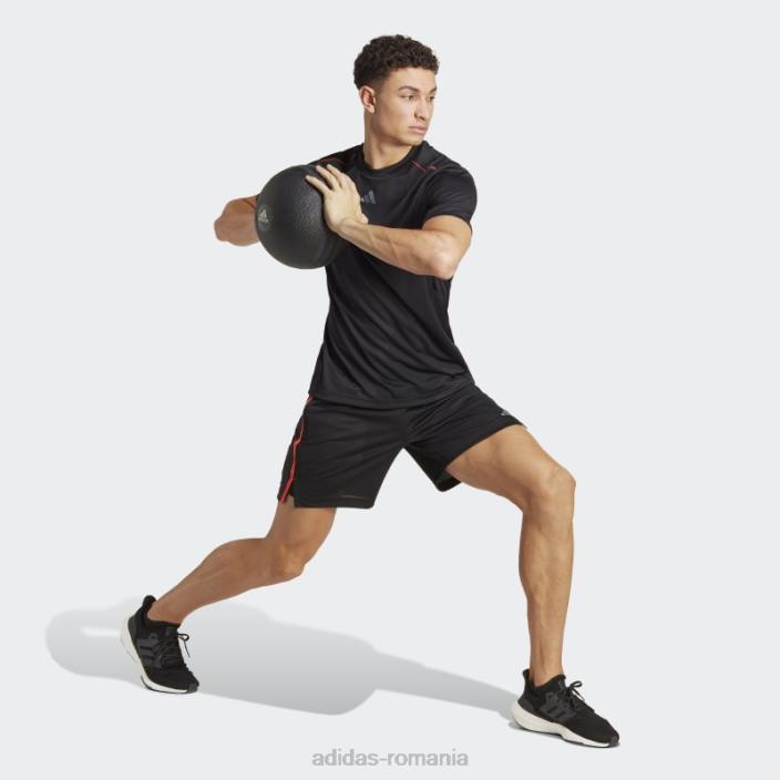 Adidas tricou negru cu logo pentru baza antrenamentului bărbați negru/transparent 2JBN13667