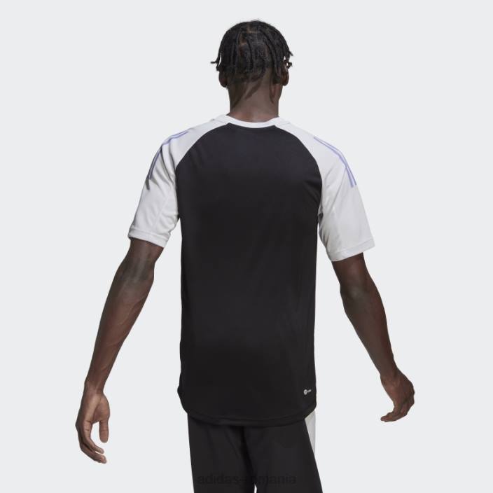 Adidas tricou negru de antrenament adidas bărbați negru/gri liniuță 2JBN15255