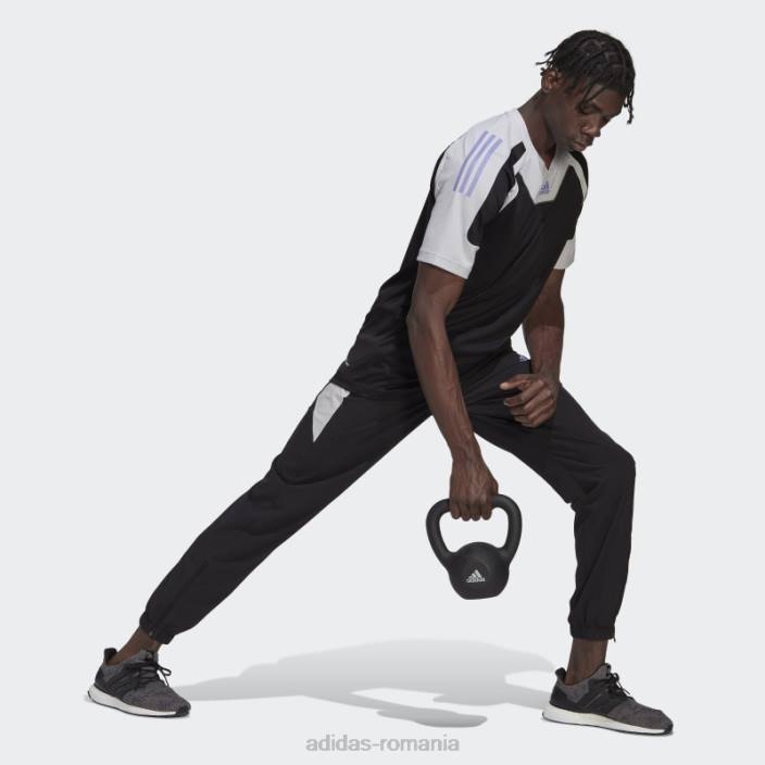 Adidas tricou negru de antrenament adidas bărbați negru/gri liniuță 2JBN15255