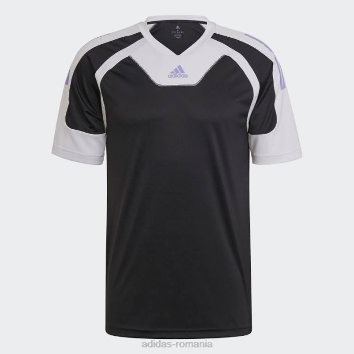 Adidas tricou negru de antrenament adidas bărbați negru/gri liniuță 2JBN15255