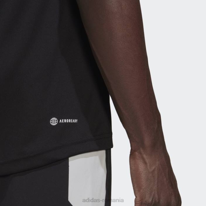 Adidas tricou negru de antrenament adidas bărbați negru/gri liniuță 2JBN15255