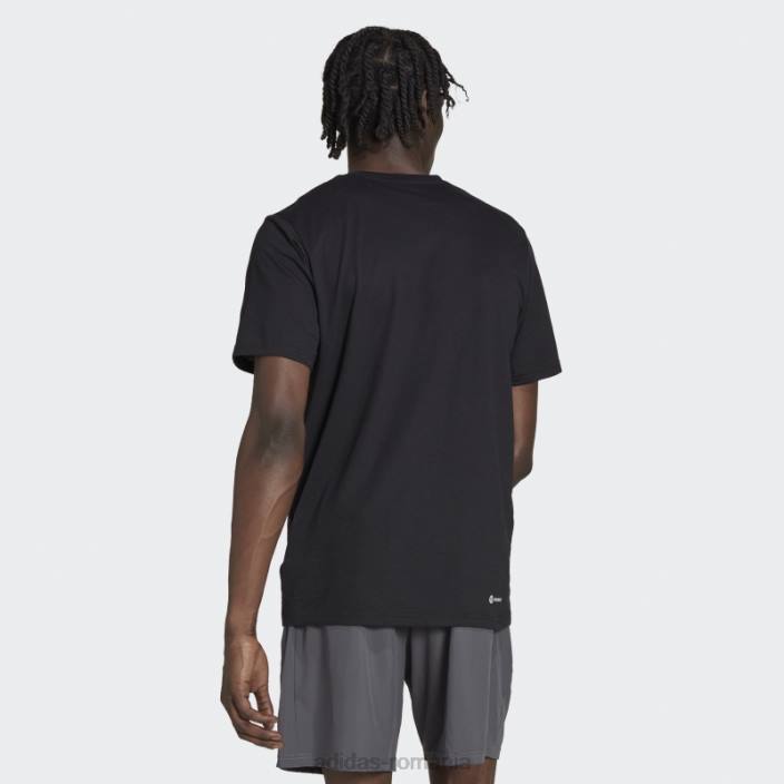 Adidas tricou negru de antrenament feelready essentials bărbați alb negru 2JBN1414