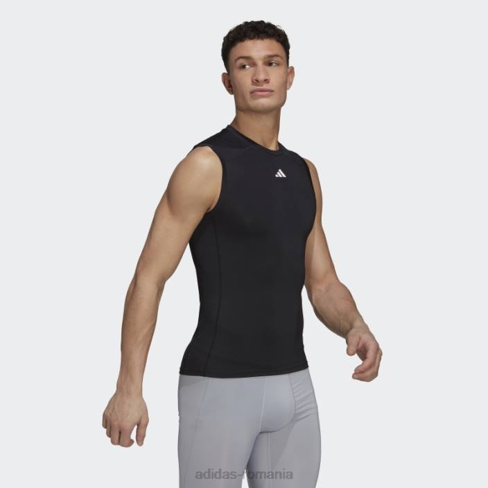 Adidas tricou negru de antrenament techfit fără mâneci adidas bărbați negru 2JBN5631