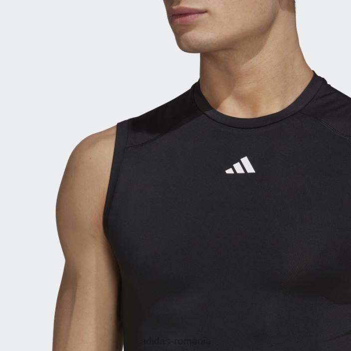 Adidas tricou negru de antrenament techfit fără mâneci adidas bărbați negru 2JBN5631