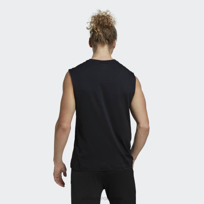 Adidas tricou negru de yoga fără mâneci bărbați negru 2JBN1216