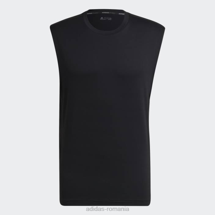 Adidas tricou negru de yoga fără mâneci bărbați negru 2JBN1216