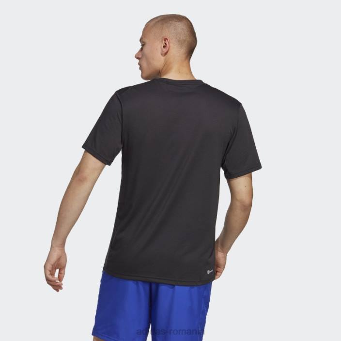 Adidas tricou negru pentru antrenament confort tren essentials bărbați alb negru 2JBN3641