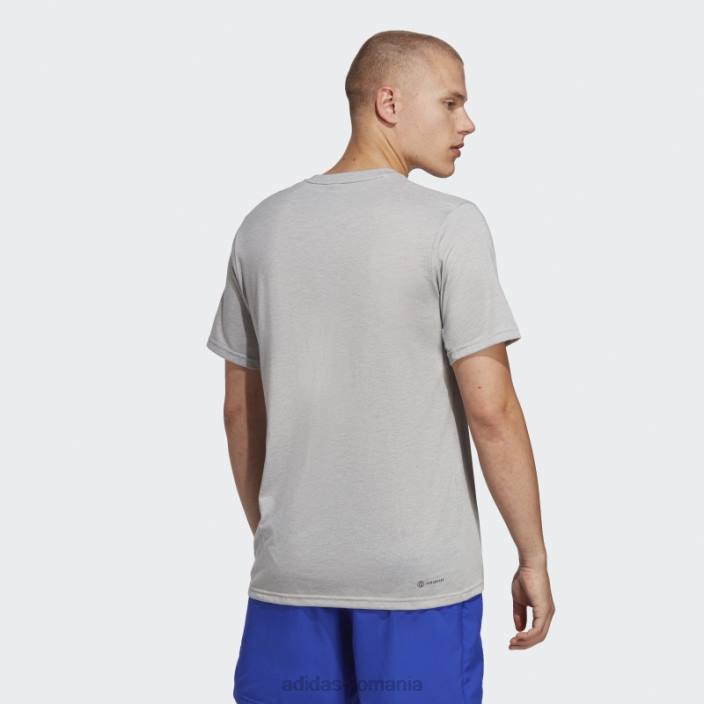 Adidas tricou negru pentru antrenament confort tren essentials bărbați gri mediu/alb/negru 2JBN1019