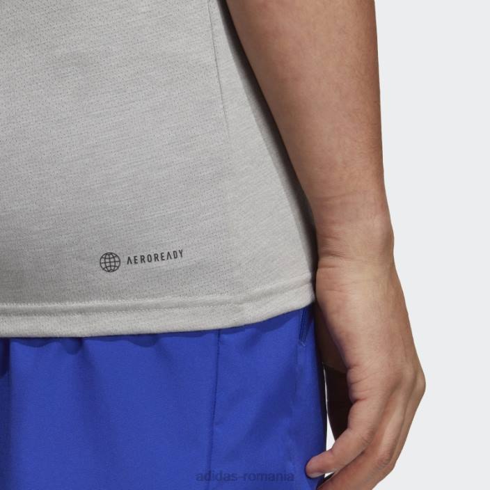 Adidas tricou negru pentru antrenament confort tren essentials bărbați gri mediu/alb/negru 2JBN1019