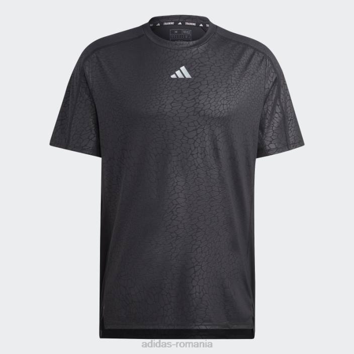 Adidas tricou negru pentru antrenament pu print adidas bărbați negru 2JBN5061