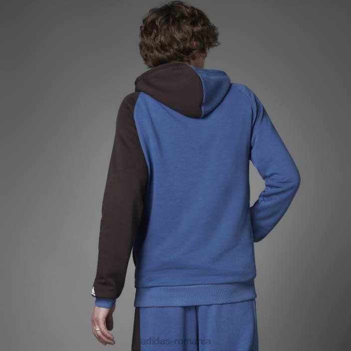 Adidas hanorac colorblock French Terry oțel fashion bărbați oţel 2JBN1650