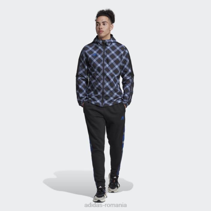 Adidas pantaloni de trening tiro winterized negru bărbați negru/albastru regal 2JBN14617