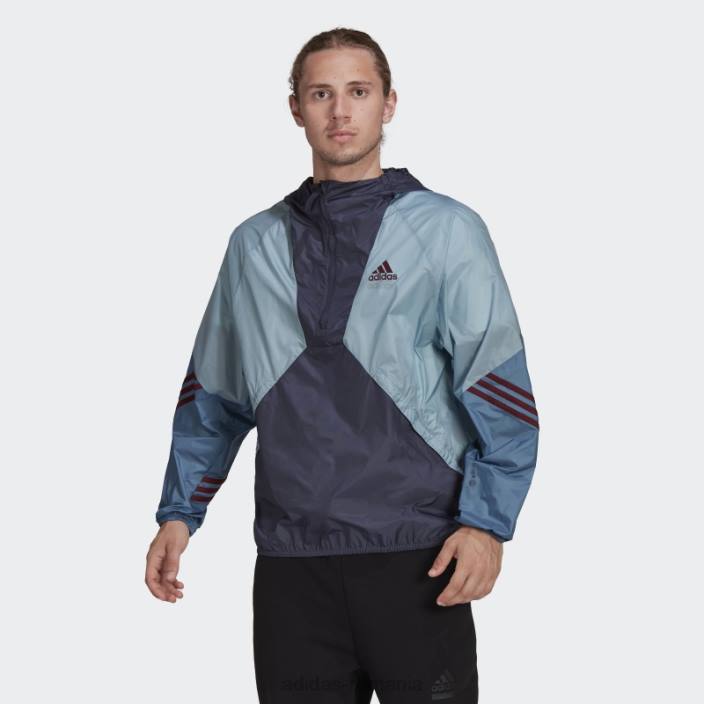 Adidas bleumarin înapoi la sport wind.rdy anorac bărbați marina 2JBN15286