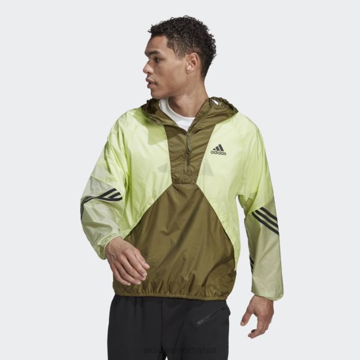 Adidas olive înapoi la sport wind.rdy anorac bărbați măsline 2JBN15118