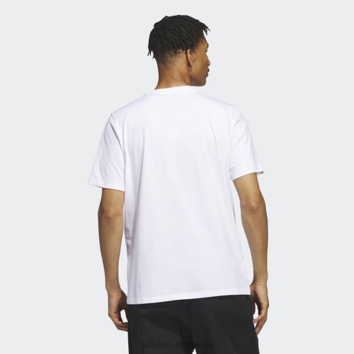 Adidas 4.0 lovește prin tricoul alb bărbați alb/măsliniu 2JBN14377