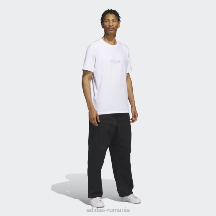 Adidas 4.0 lovește prin tricoul alb bărbați alb/măsliniu 2JBN14377