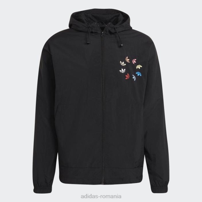 Adidas Adicolor shattered trefoil windbreaker negru adidas bărbați negru/multicolor 2JBN15162