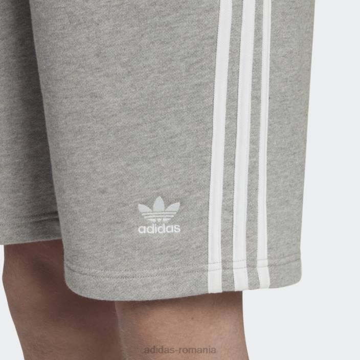 Adidas Pantaloni scurți de transpirație cu 3 dungi gri mediu bărbați gri mediu 2JBN6608
