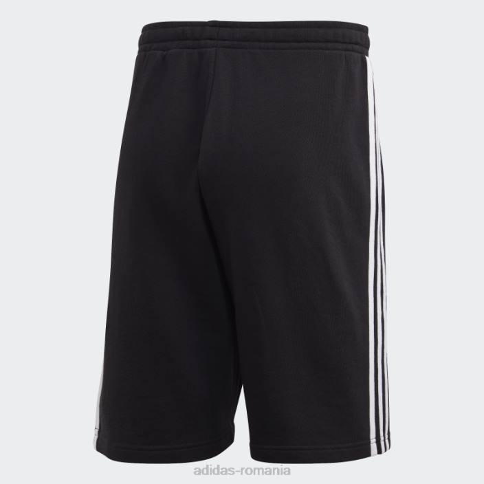 Adidas Pantaloni scurți de transpirație cu 3 dungi negru bărbați negru 2JBN4928
