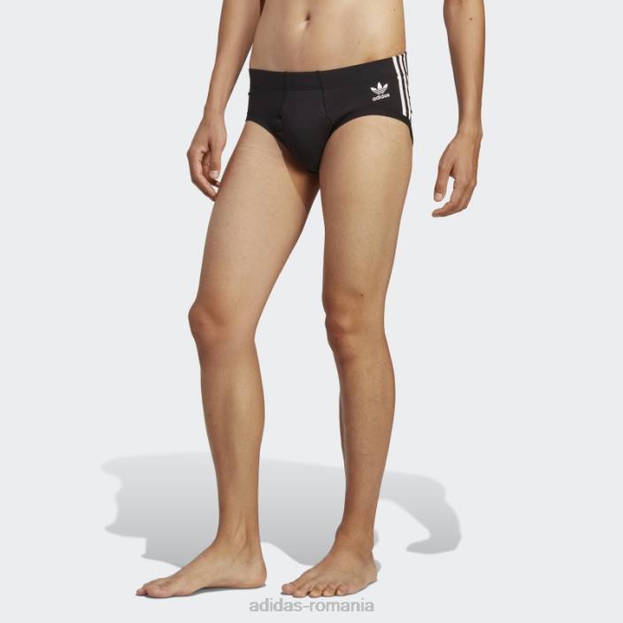 Adidas Slip alb din bumbac flex cu 3 dungi adidas bărbați alb/negru/gri mediu 2JBN13593