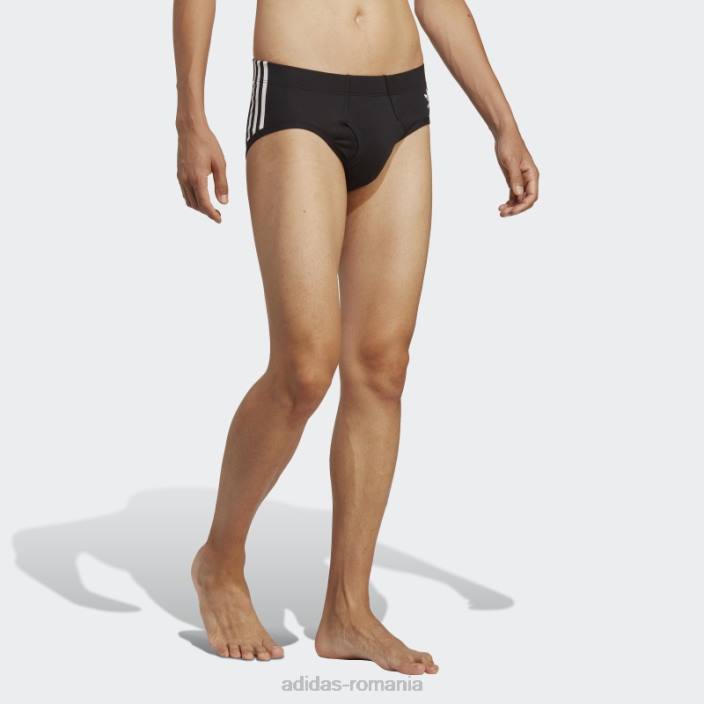 Adidas Slip alb din bumbac flex cu 3 dungi adidas bărbați alb/negru/gri mediu 2JBN13593