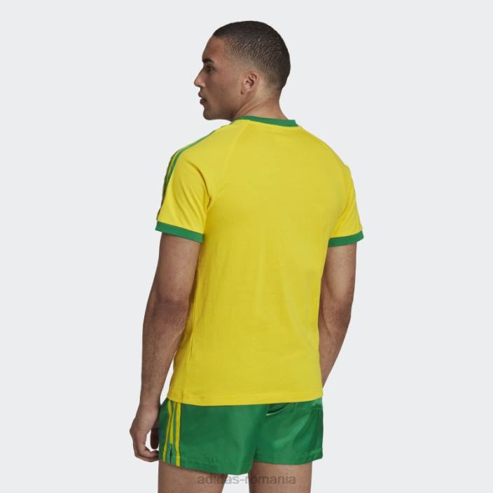 Adidas Tricou 3 dungi galben adidas bărbați galben/verde/albastru îndrăzneț 2JBN14592