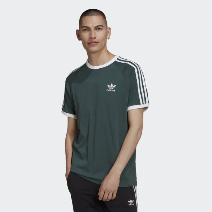 Adidas Tricou adicolor classics 3 dungi verde mineral bărbați verde mineral 2JBN6763