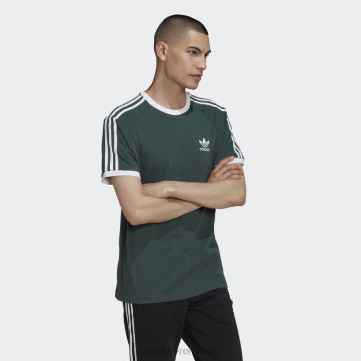 Adidas Tricou adicolor classics 3 dungi verde mineral bărbați verde mineral 2JBN6763