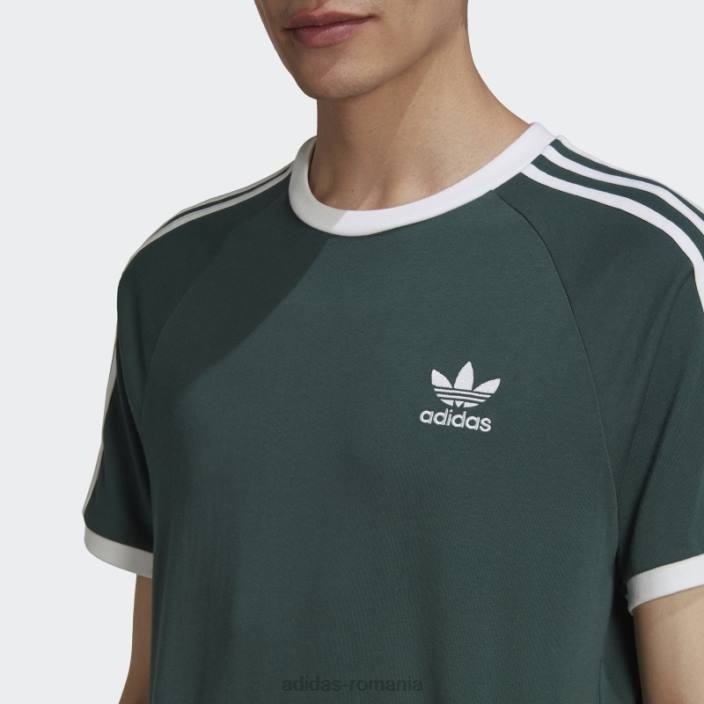 Adidas Tricou adicolor classics 3 dungi verde mineral bărbați verde mineral 2JBN6763