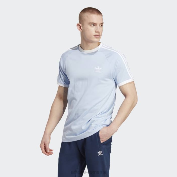 Adidas Tricou adicolor classics cu 3 dungi albastru alba bărbați zori albastre 2JBN5737