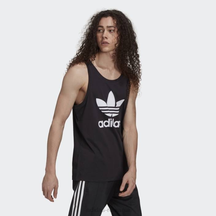 Adidas Tricou alb trifoil adicolor classics bărbați alb negru 2JBN1200