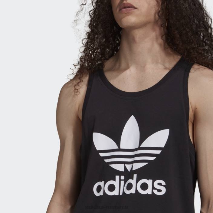 Adidas Tricou alb trifoil adicolor classics bărbați alb negru 2JBN1200