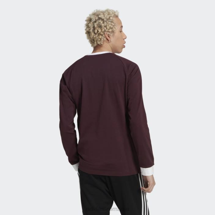 Adidas Tricou cu mânecă lungă adicolor classics cu 3 dungi maro adidas bărbați maro 2JBN6792