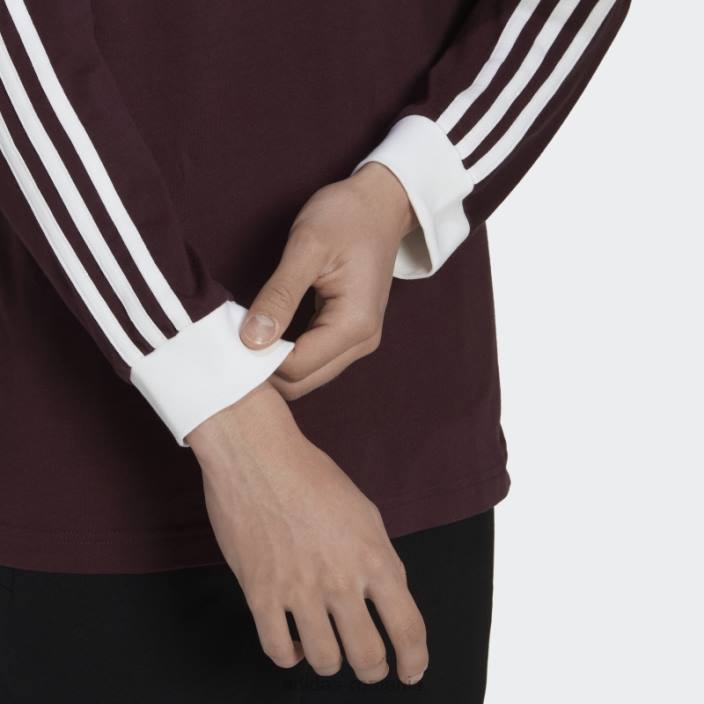 Adidas Tricou cu mânecă lungă adicolor classics cu 3 dungi maro adidas bărbați maro 2JBN6792