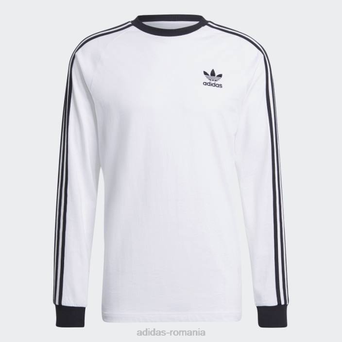 Adidas Tricou cu mânecă lungă cu 3 dungi adicolor alb clasics bărbați alb 2JBN6641