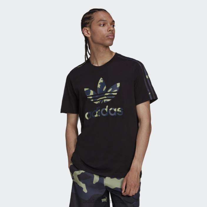 Adidas Tricou cu umplutură camo cu grafică neagră bărbați negru 2JBN6880