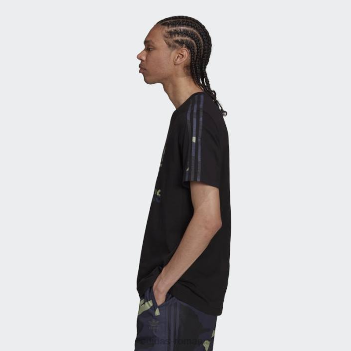 Adidas Tricou cu umplutură camo cu grafică neagră bărbați negru 2JBN6880