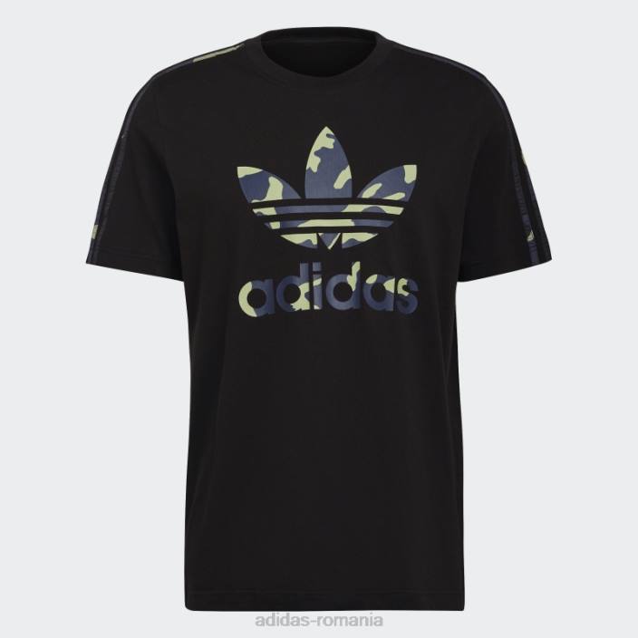 Adidas Tricou cu umplutură camo cu grafică neagră bărbați negru 2JBN6880