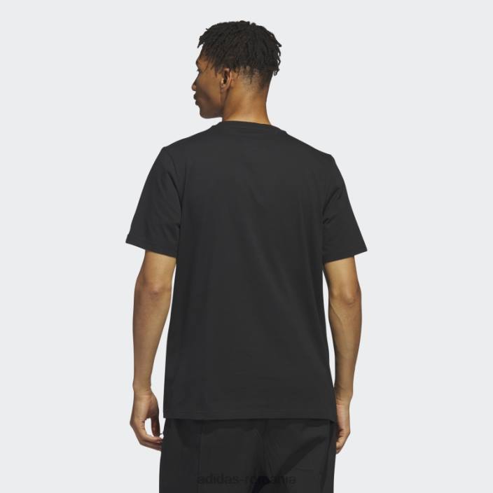 Adidas Tricou negru adidas cu mânecă scurtă de la Daewon bărbați negru/roz fascicul/alb 2JBN5412