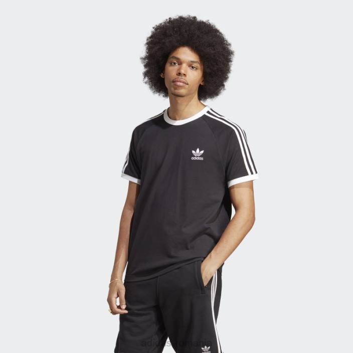Adidas Tricou negru cu 3 dungi adicolor classics bărbați negru 2JBN890