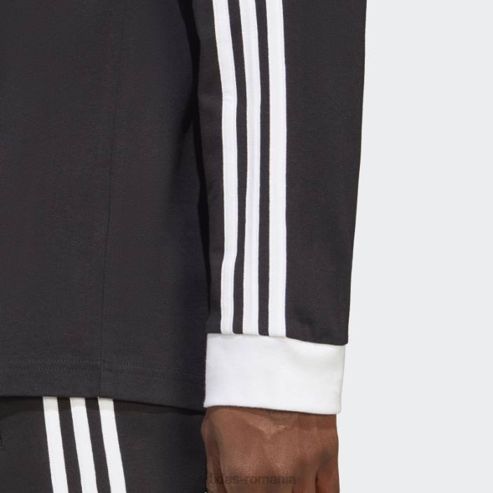 Adidas Tricou negru cu mânecă lungă cu 3 dungi adicolor classics bărbați negru 2JBN4861