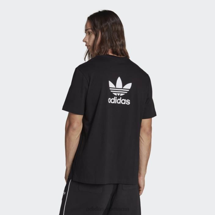Adidas Tricou trifoil boxy adicolor classics spate și față negru bărbați negru 2JBN877