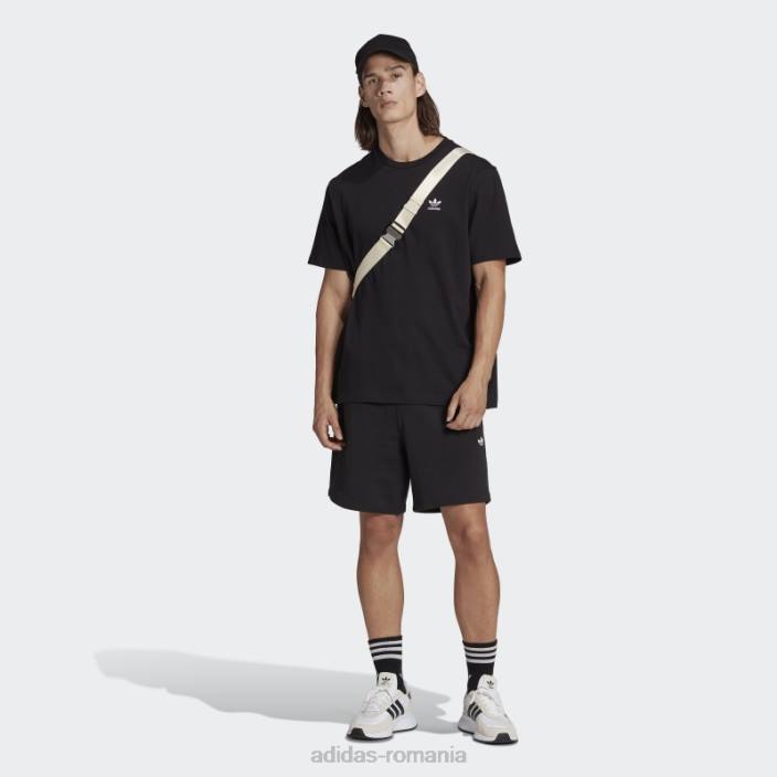 Adidas Tricou trifoil boxy adicolor classics spate și față negru bărbați negru 2JBN877