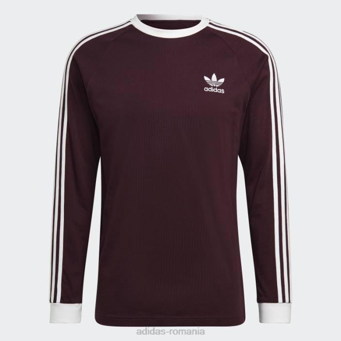 Adidas adicolor classics 3-stripes cu mânecă lungă te adidas maroon bărbați maro 2JBN14640