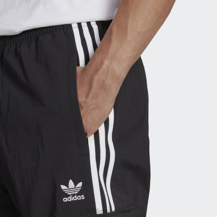 Adidas adicolor classics pantaloni cargo cu 3 dungi negri adidas bărbați negru 2JBN6516