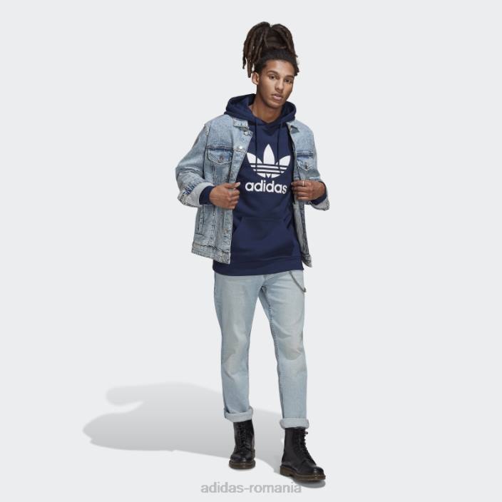 Adidas adicolor classics trefoil hoodie night indigo adidas bărbați indigo de noapte 2JBN6918