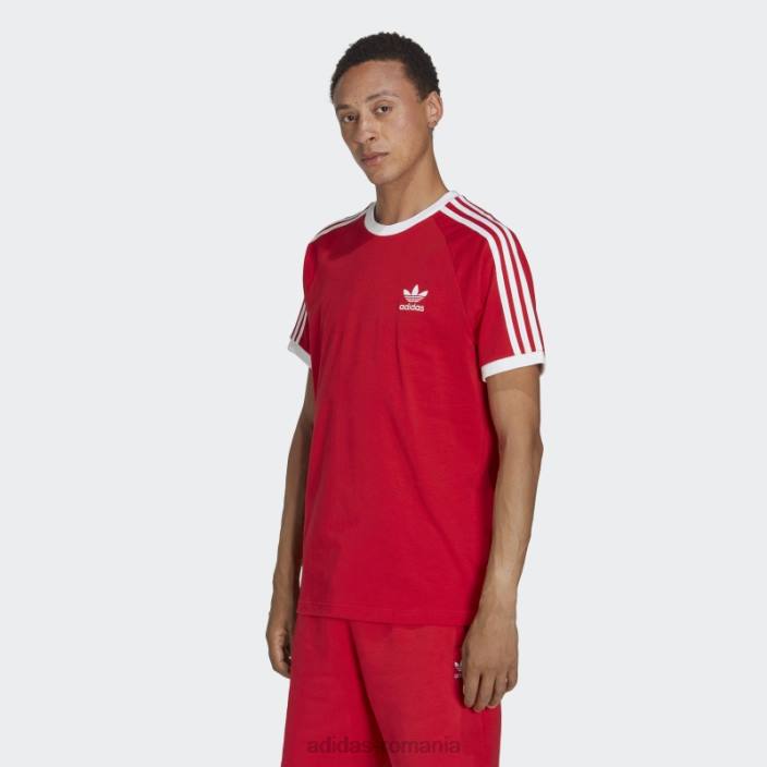 Adidas adicolor classics tricou stacojiu cu 3 dungi bărbați stacojiu 2JBN13237