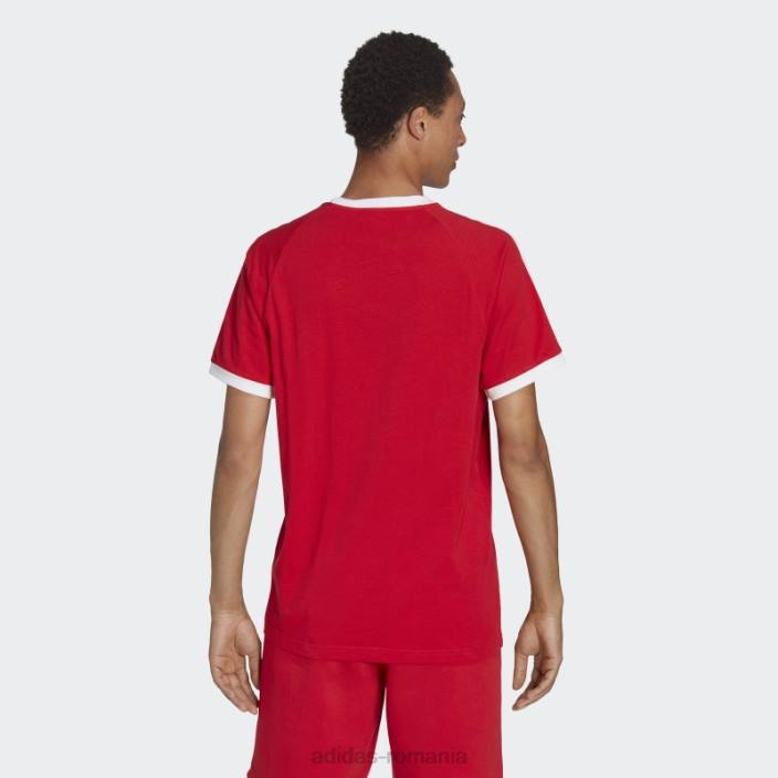 Adidas adicolor classics tricou stacojiu cu 3 dungi bărbați stacojiu 2JBN13237