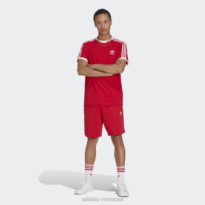 Adidas adicolor classics tricou stacojiu cu 3 dungi bărbați stacojiu 2JBN13237